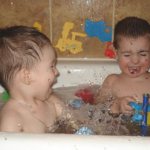 children&#39;s games in the bath