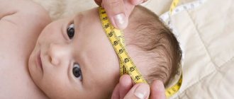 Measuring baby&#39;s head circumference