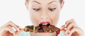 Can a mother have shish kebab while breastfeeding?
